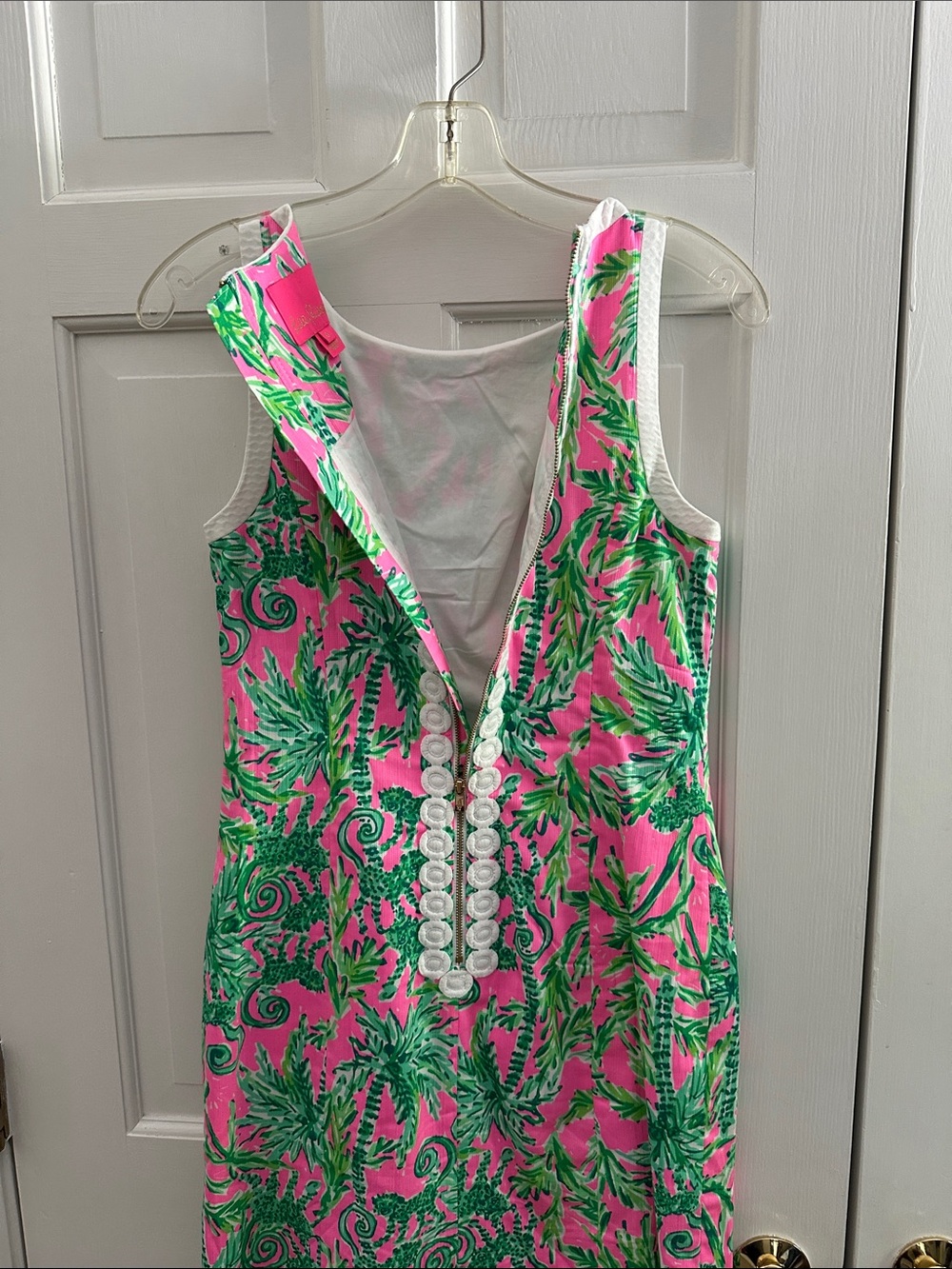 Lilly Pulitzer, summer fully lined dress cotton, fully lined NWOT worn once - Picture 4 of 5